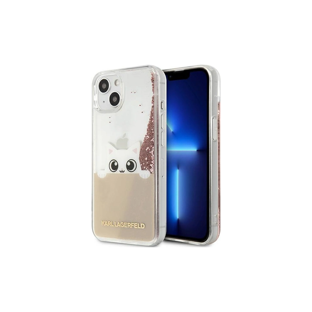 Hurtownia GSM - Etui Karl Lagerfeld KLHCP13MPABGNU Apple iPhone 13 růžový/pink hardcase PEEK A BOO Liquid Glitter - KLD786PNK - {ean13} - Hurt