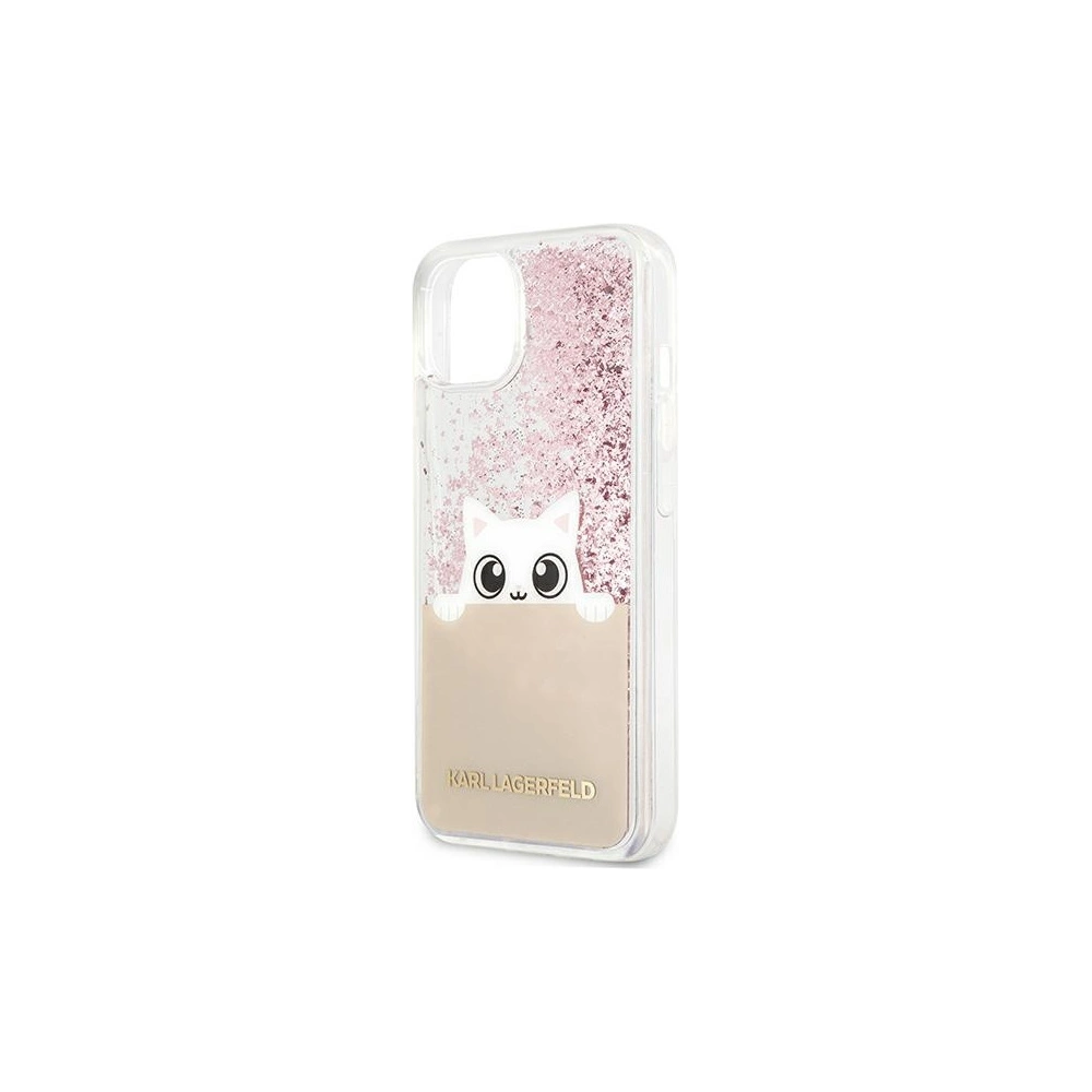 Hurtownia GSM - Etui Karl Lagerfeld KLHCP13MPABGNU Apple iPhone 13 růžový/pink hardcase PEEK A BOO Liquid Glitter - KLD786PNK - {ean13} - Hurt