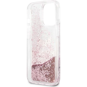 Etui Karl Lagerfeld KLHCP13XPABGNU Apple iPhone 13 Pro Max różowy/pink hardcase PEEK A BOO Liquid Glitter