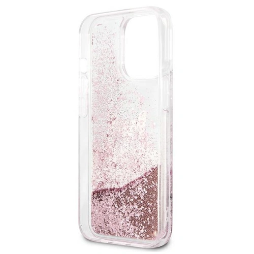 Etui Karl Lagerfeld KLHCP13XPABGNU Apple iPhone 13 Pro Max różowy/pink hardcase PEEK A BOO Liquid Glitter