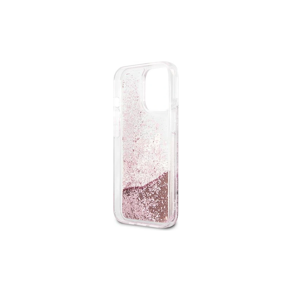 Etui Karl Lagerfeld KLHCP13XPABGNU Apple iPhone 13 Pro Max růžový/pink hardcase PEEK A BOO Liquid Glitter