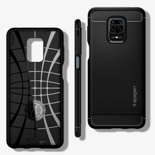 Etui Spigen Rugged Armor Redmi Note 9S/9 Pro/9 Pro Max Matte Black