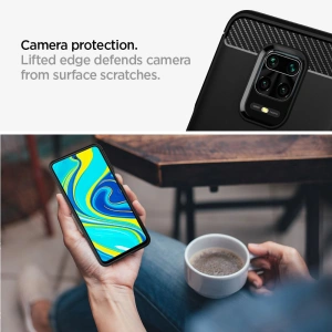 Hurtownia GSM - Case Spigen Rugged Armor Redmi Note 9S/9 Pro/9 Pro Max Matt Schwarz - SPN2075BLK - {ean13} - Hurt