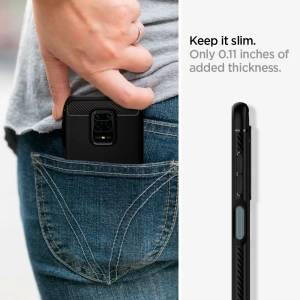 Hurtownia GSM - Case Spigen Rugged Armor Redmi Note 9S/9 Pro/9 Pro Max Matt Schwarz - SPN2075BLK - {ean13} - Hurt