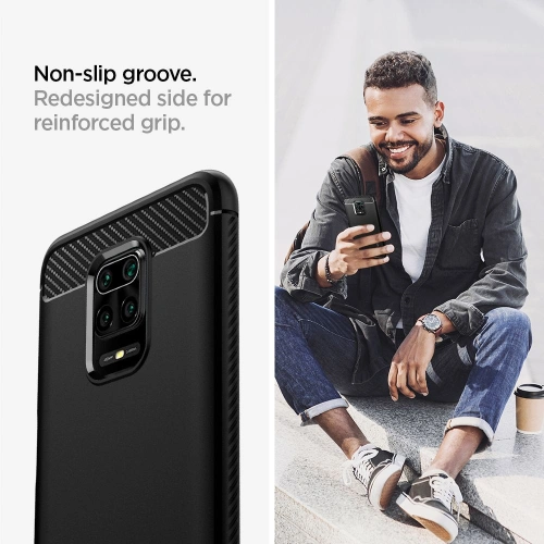 Etui Spigen Rugged Armor Redmi Note 9S/9 Pro/9 Pro Max Matte Black