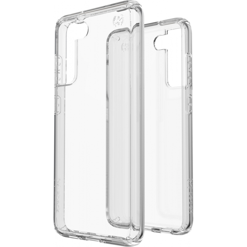 Speck Presidio ExoTech Case for Samsung Galaxy S21 FE with MICROBAN (Clear)