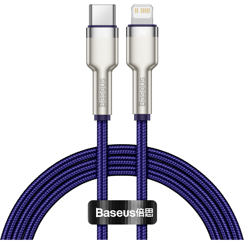 Hurtownia GSM - Kabel USB-C do Lightning Baseus Cafule, PD, 20W, 1m (fialový) - BSU3048PRP - {ean13} - Hurt