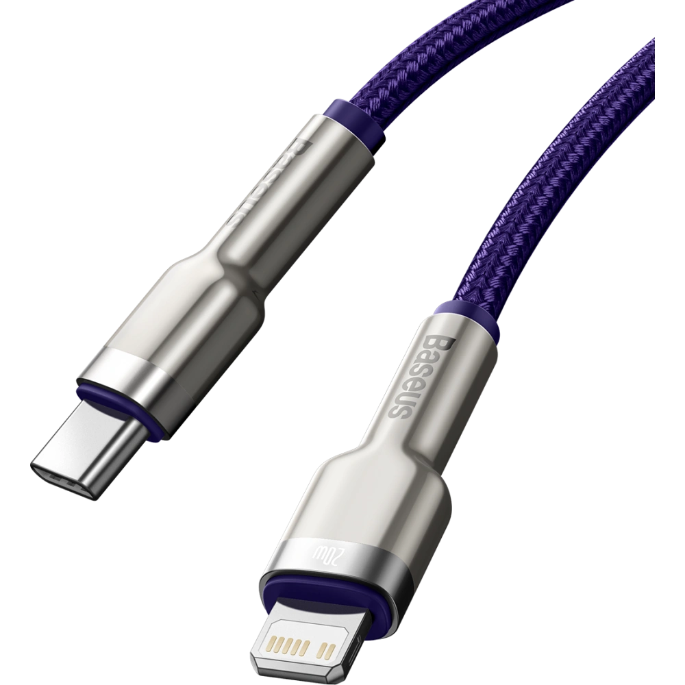 Hurtownia GSM - Kabel USB-C do Lightning Baseus Cafule, PD, 20W, 1m (fioletowy) - BSU3048PRP - {ean13} - Hurt