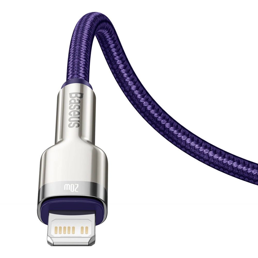 Hurtownia GSM - Kabel USB-C do Lightning Baseus Cafule, PD, 20W, 1m (fioletowy) - BSU3048PRP - {ean13} - Hurt