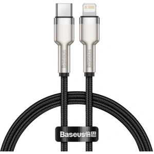 Kabel USB-C do Lightning Baseus Cafule, PD, 20W, 0,25m (czarny)