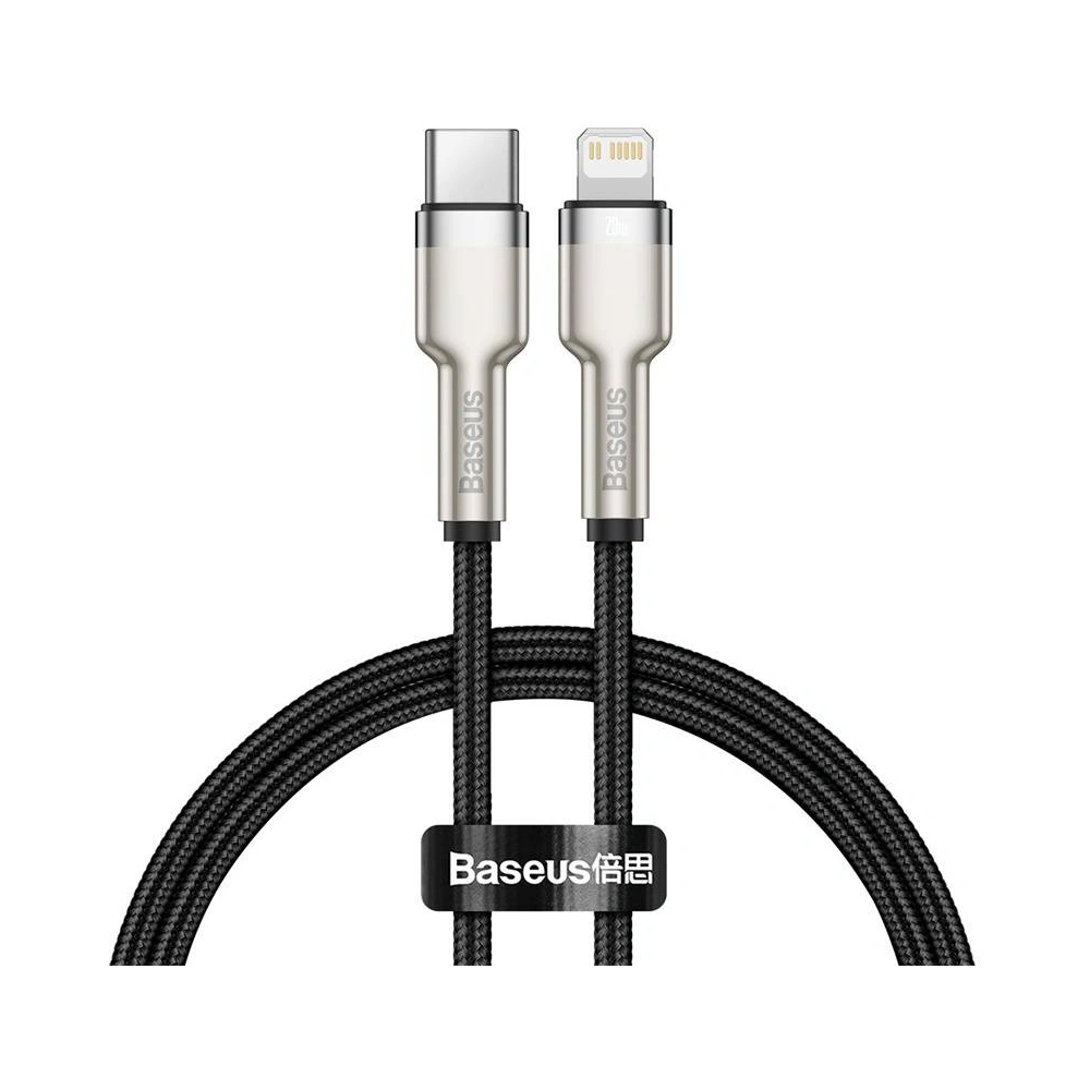 Hurtownia GSM - Kabel USB-C do Lightning Baseus Cafule, PD, 20W, 0,25m (czarny) - BSU3049BLK - {ean13} - Hurt