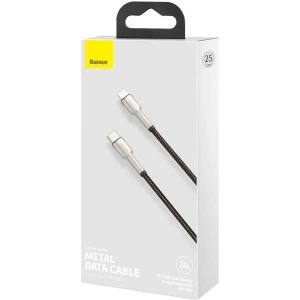 Kabel USB-C do Lightning Baseus Cafule, PD, 20W, 0,25m (czarny)