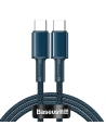 Kabel USB-C do USB-C Baseus High Density Braided, 100W, 1m (niebieski)
