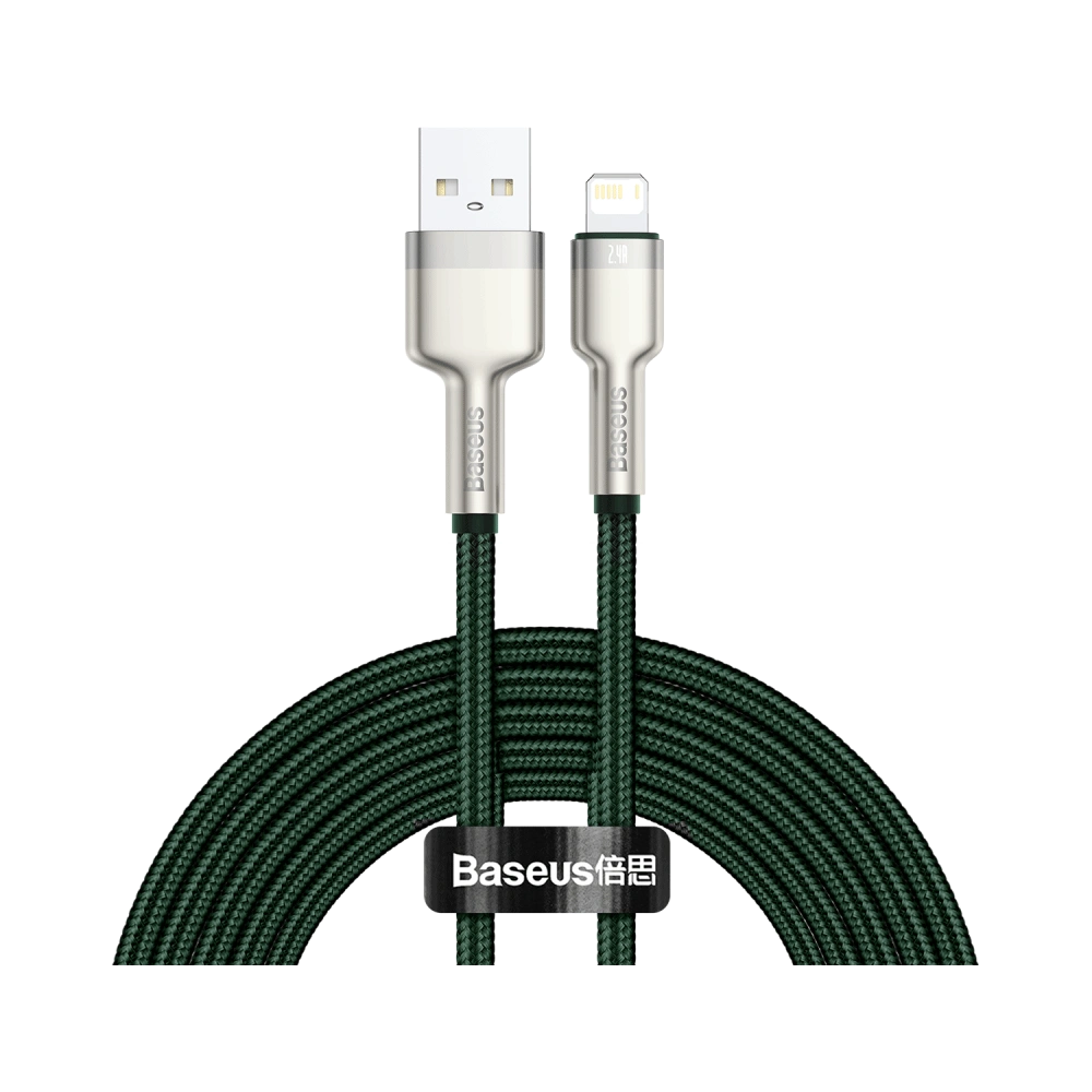 Hurtownia GSM - Kabel USB do Lightning Baseus Cafule, 2.4A, 2m (zelený) - BSU3052GRN - {ean13} - Hurt