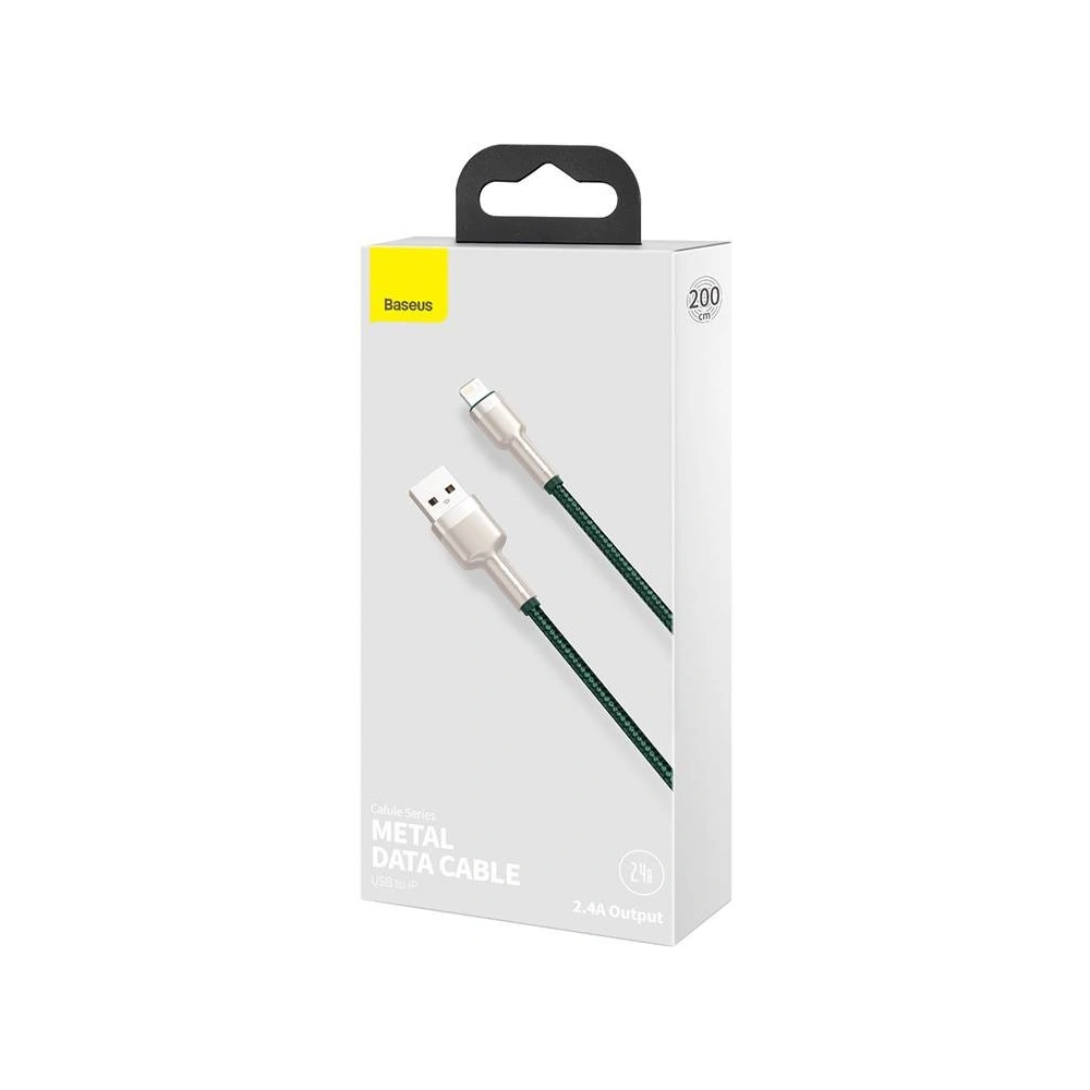 Hurtownia GSM - Kabel USB do Lightning Baseus Cafule, 2.4A, 2m (zielony) - BSU3052GRN - {ean13} - Hurt