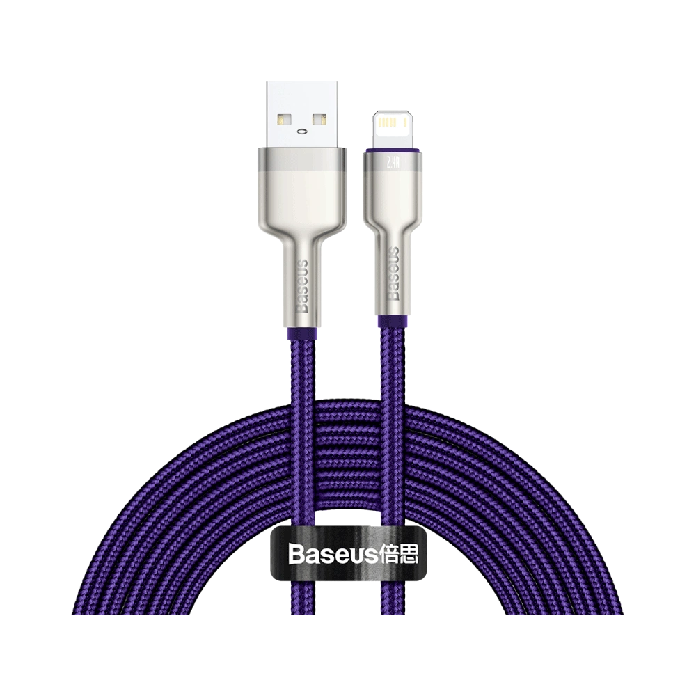 Hurtownia GSM - Kabel USB do Lightning Baseus Cafule, 2.4A, 2m (fialový) - BSU3053PRP - {ean13} - Hurt