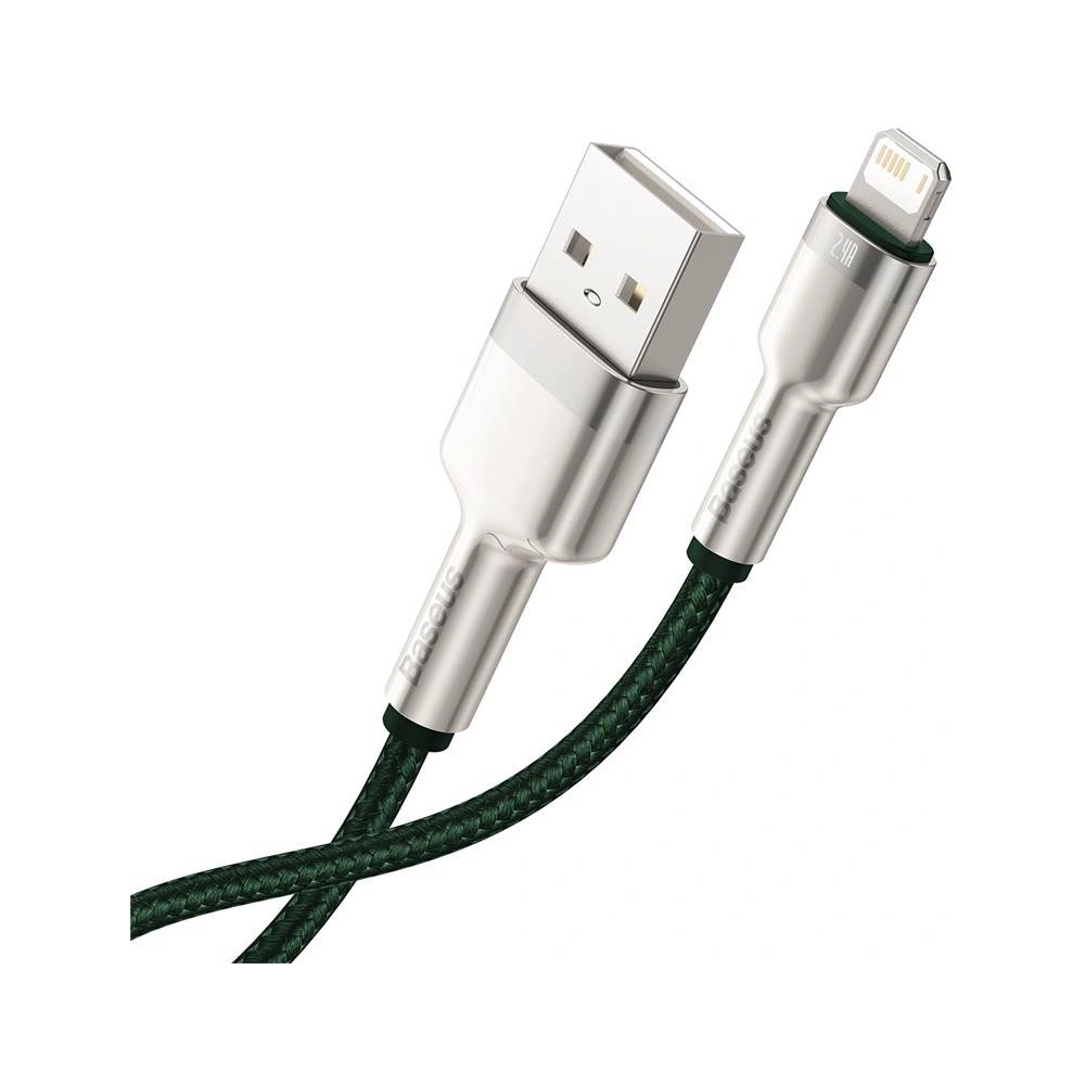 Hurtownia GSM - Kabel USB do Lightning Baseus Cafule, 2.4A, 1m (zelený) - BSU3055GRN - {ean13} - Hurt