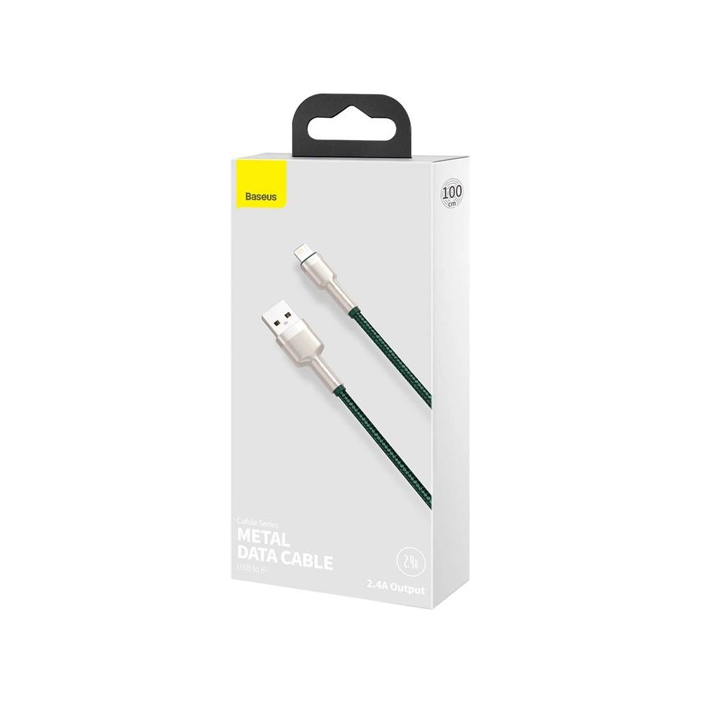 Hurtownia GSM - Kabel USB do Lightning Baseus Cafule, 2.4A, 1m (zelený) - BSU3055GRN - {ean13} - Hurt