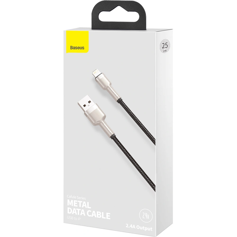 Hurtownia GSM - Kabel USB do Lightning Baseus Cafule, 2.4A, 0,25m (czarny) - BSU3056BLK - {ean13} - Hurt