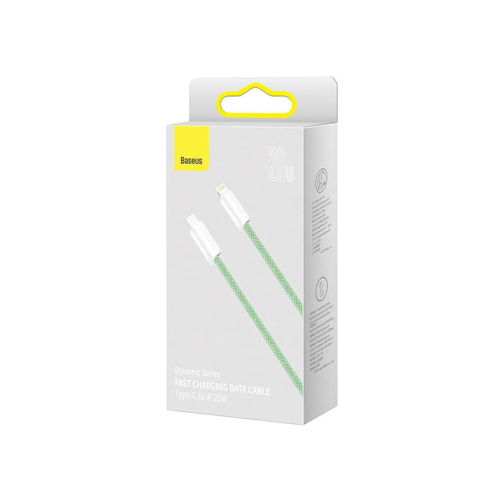 Hurtownia GSM - Kabel USB-C do Lightning Baseus Dynamic Series, 20W, 2m (zielony) - BSU3058GRN - {ean13} - Hurt