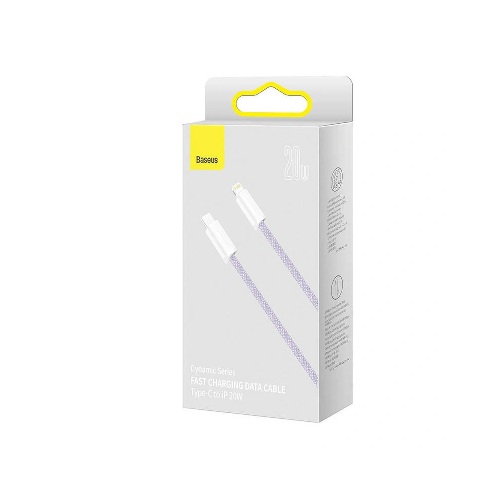 Hurtownia GSM - Kabel USB-C do Lightning Baseus Dynamic Series, 20W, 2m (fialový) - BSU3060PRP - {ean13} - Hurt