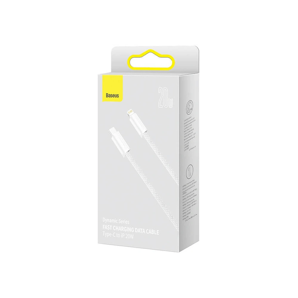Hurtownia GSM - Kabel USB-C do Lightning Baseus Dynamic Series, 20W, 2m (bílý) - BSU3062WHT - {ean13} - Hurt