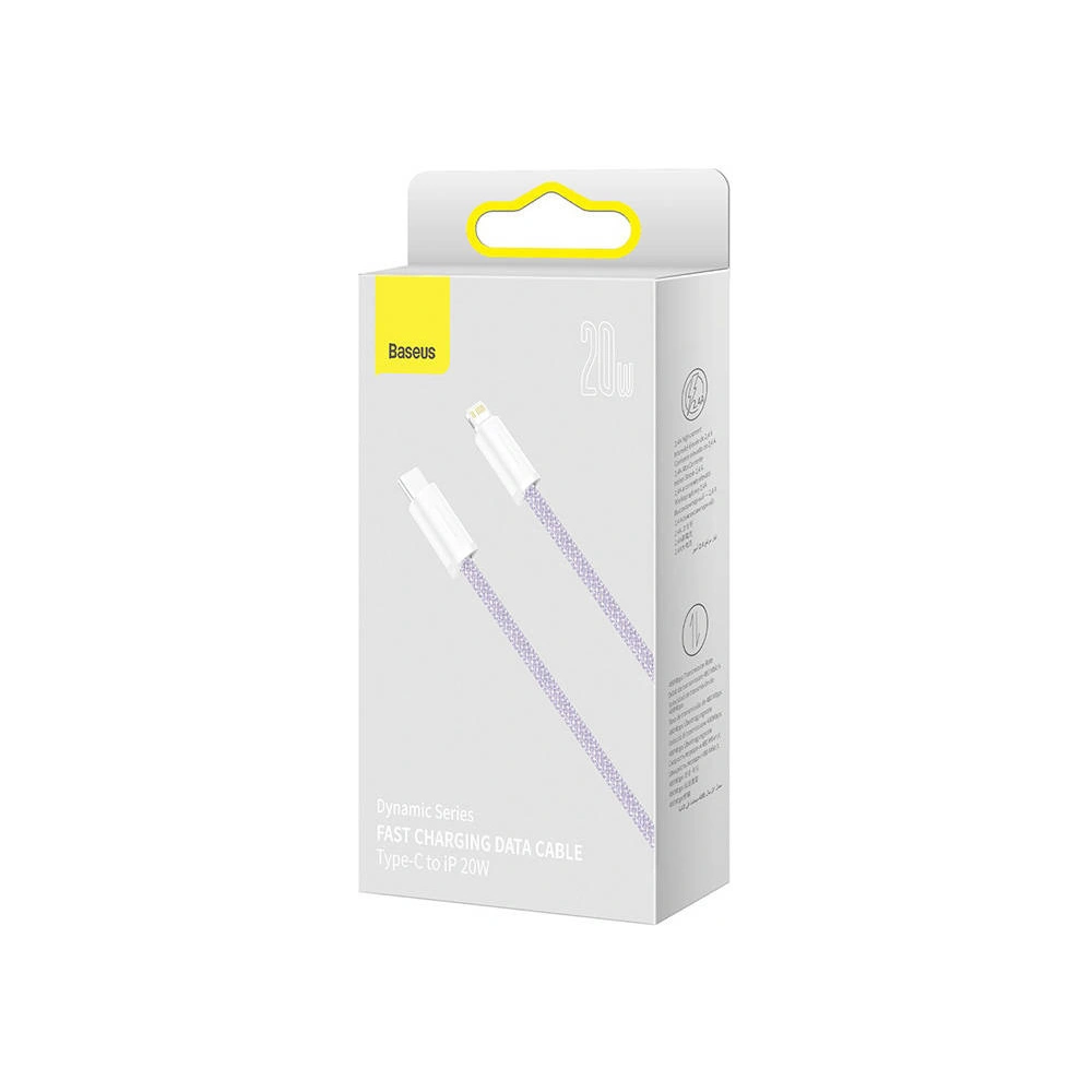 Hurtownia GSM - Kabel USB-C do Lightning Baseus Dynamic Series, 20W, 1m (fialový) - BSU3065PRP - {ean13} - Hurt
