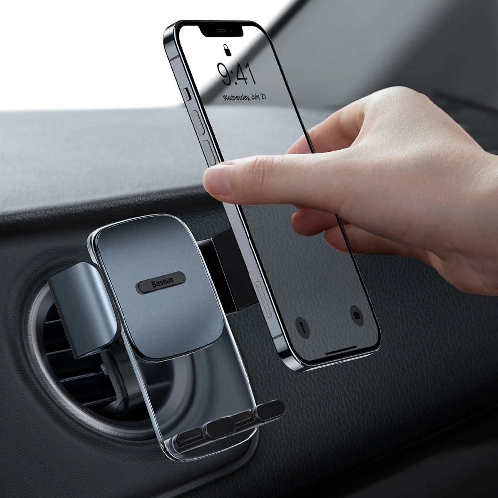 Wholesale Baseus Easy Control Clamp car mount round air vent (black) - BSU3069BLK - {ean13} - Hurt
