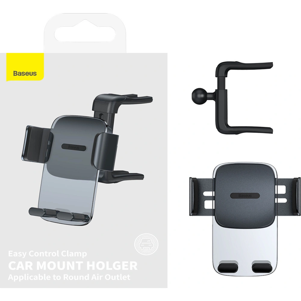 Hurtownia GSM - Uchwyt samochodowy Baseus Easy Control Clamp do okrągłej kratki (czarny) - BSU3069BLK - {ean13} - Hurt