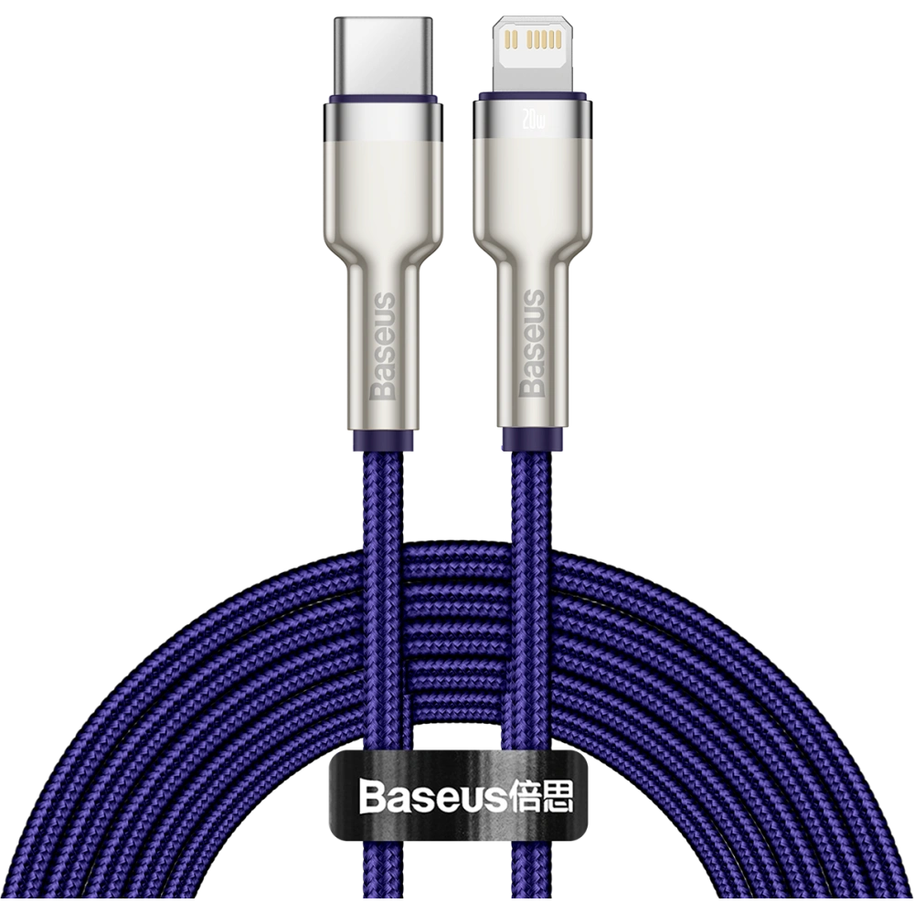 Hurtownia GSM - Kabel USB-C do Lightning Baseus Cafule, 20W, 2m (fialový) - BSU3072PRP - {ean13} - Hurt