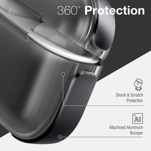 Etui X-Doria Raptic Air Apple AirPods 3 z karabińczykiem (Silver)