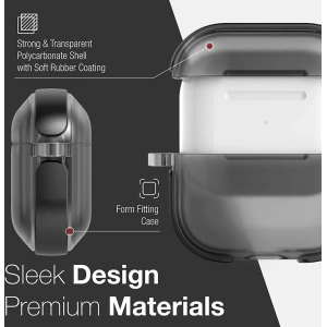 Wholesale Raptic Air Case Apple AirPods 3 with Soft Rubber Texture and Removable Carabiner - Silver - XDR158RED - {ean13} - Hurt