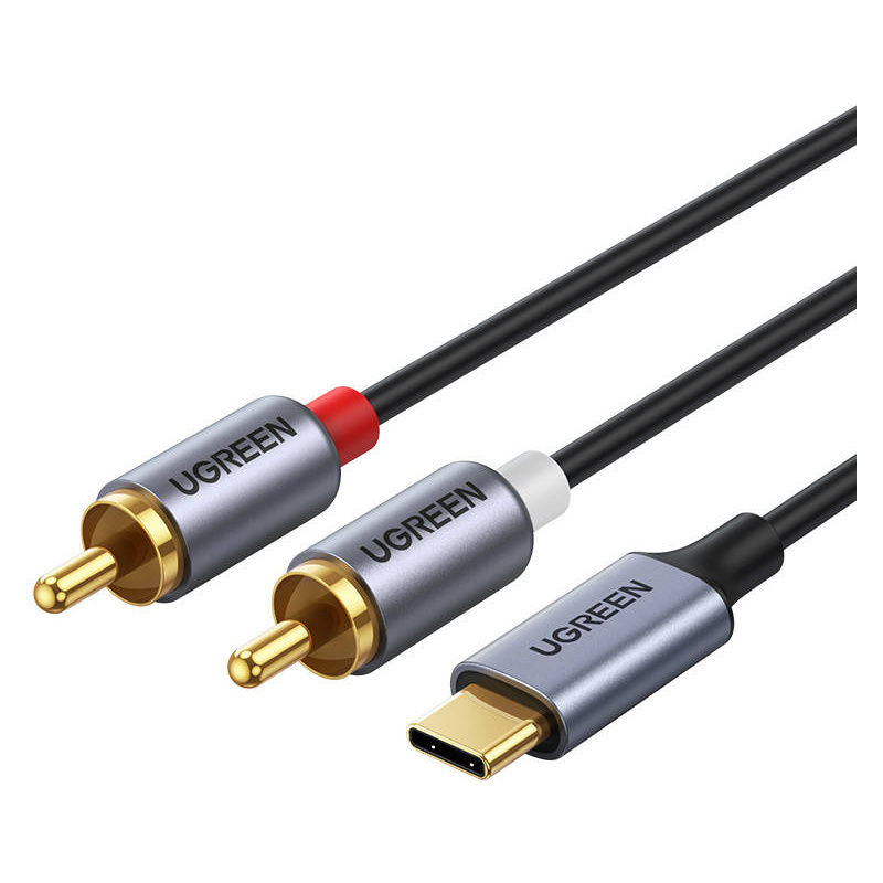 Hurtownia Ugreen - 6957303821938 - UGR1184BLK - UGREEN CM451 Kabel USB-C do 2x RCA (Cinch) 1.5m (czarny) - B2B homescreen