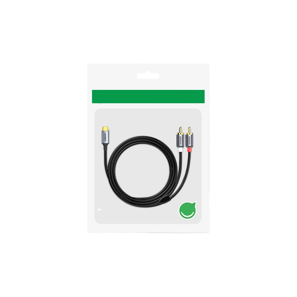 Hurtownia GSM - UGREEN CM451 Kabel USB-C na 2x RCA (Cinch) 1.5m (černý) - UGR1184BLK - {ean13} - Hurt