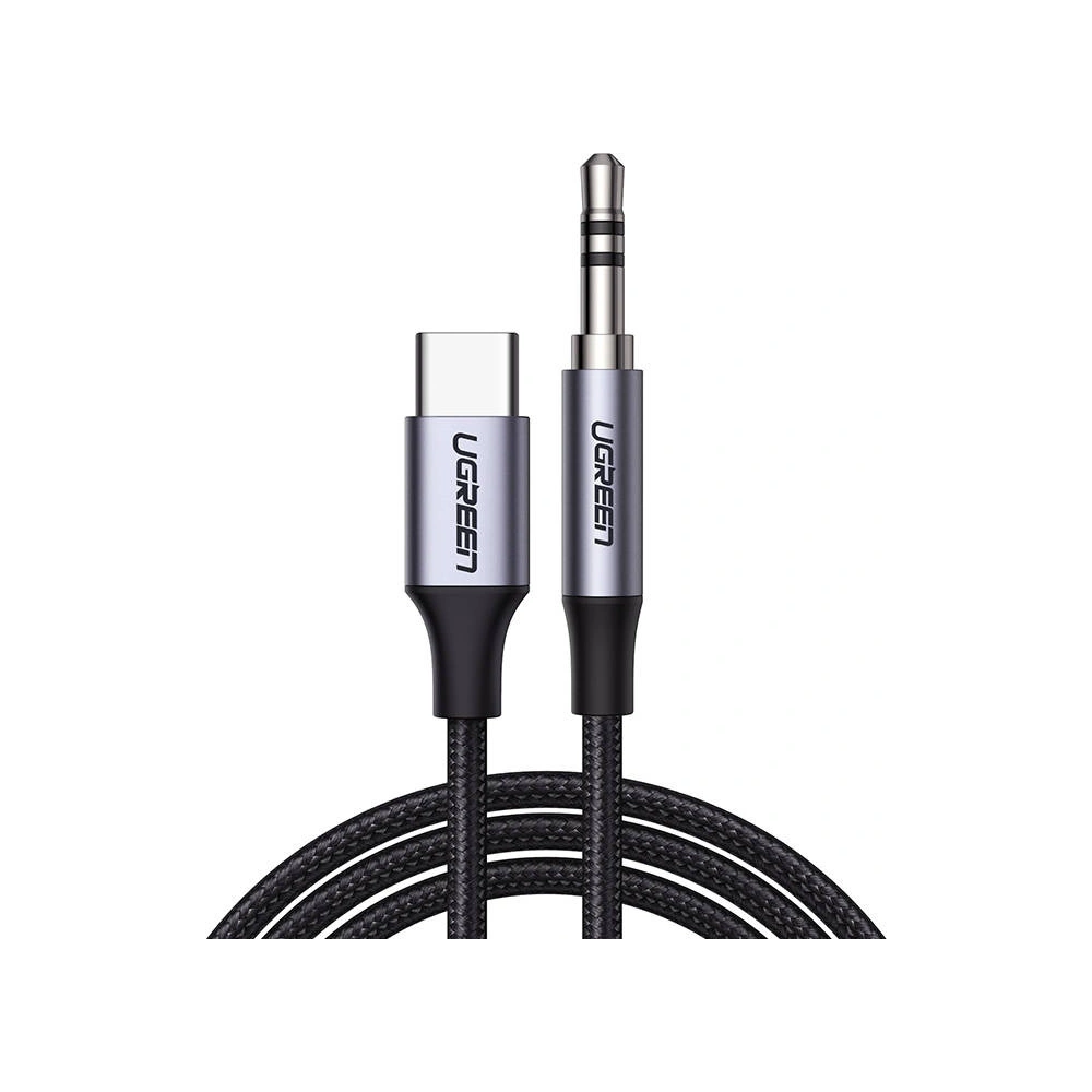Hurtownia GSM - Kabel USB-C UGREEN CM450 do mini jack 3.5mm AUX, 1m (černý) - UGR1190BLK - {ean13} - Hurt