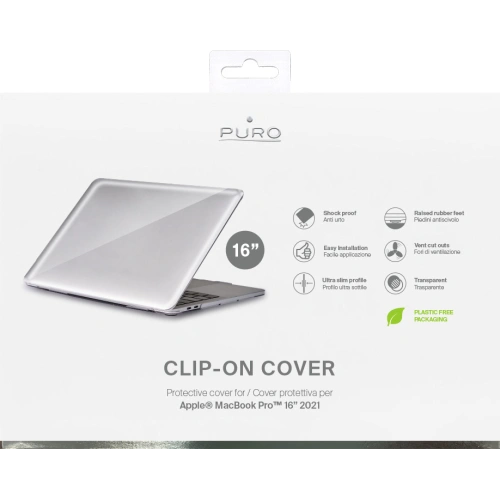 Etui PURO Clip On Apple MacBook Pro 16 2021-2023 (przezroczysty)