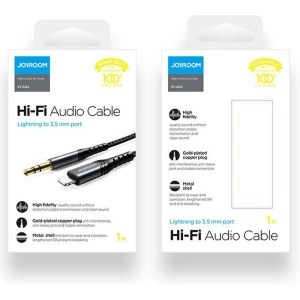 Wholesale Joyroom SY-A02 Lightning - AUX Cable 100cm Black - JYR075BLK - {ean13} - Hurt