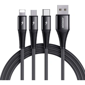 Kabel Joyroom S-1230G4 3in1 USB-C - Lightning - microUSB 120cm Black