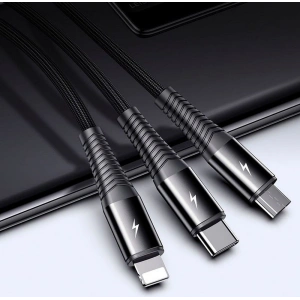 Kabel Joyroom S-1230G4 3in1 USB-C - Lightning - microUSB 120cm Black