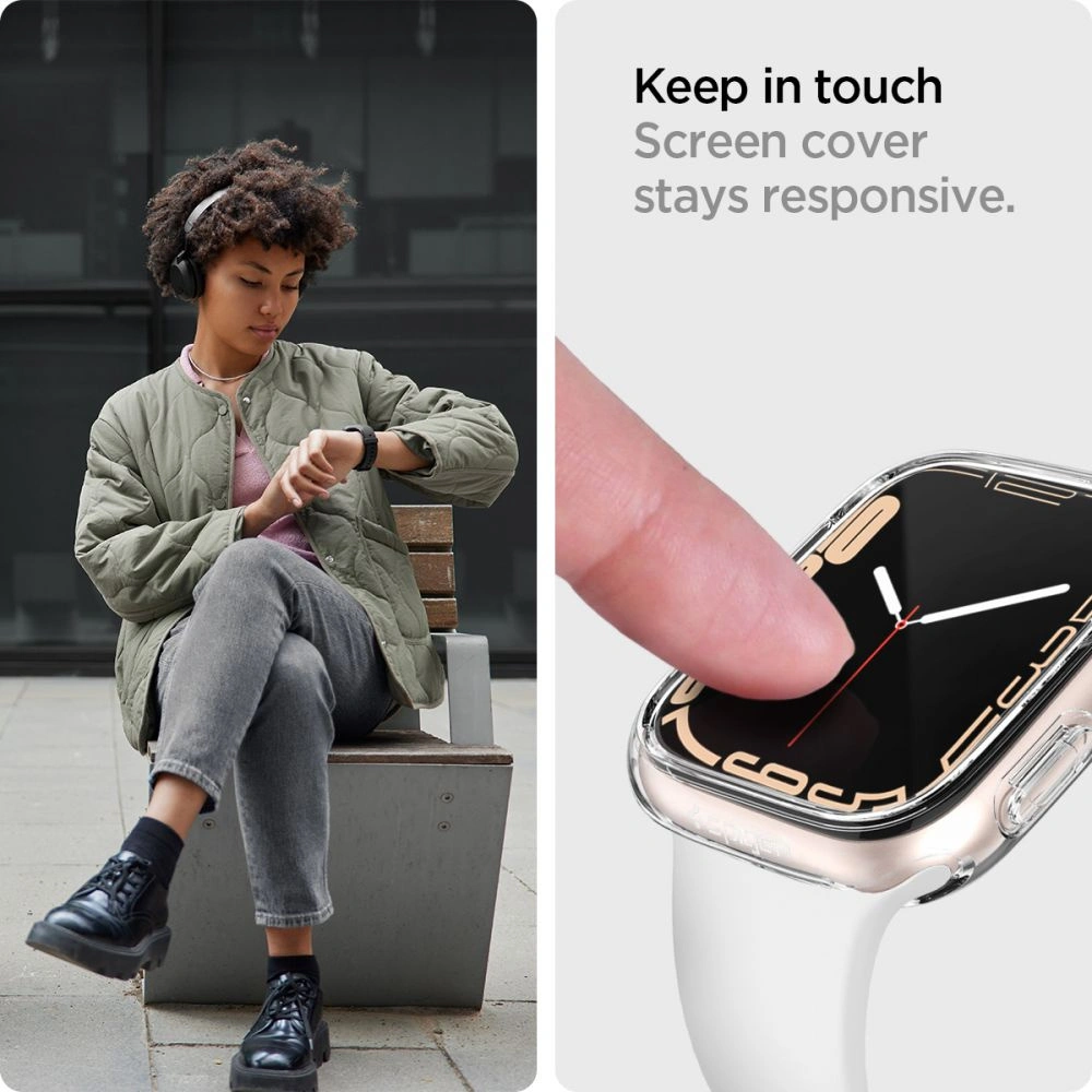 Hurtownia GSM - Etui Spigen Ultra Hybrid Apple Watch 4/5/6/7/8/9/SE 44/45mm Crystal Clear - SPN2076CL - {ean13} - Hurt