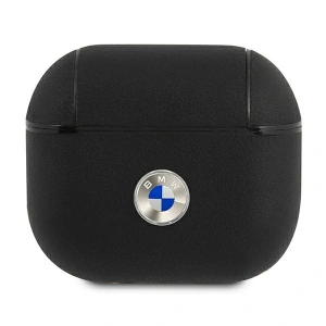 Hurtownia GSM - Etui BMW BMA3SSLBK Apple AirPods 3 cover czarny/black Geniune Leather Silver Logo - BMW264BLK - {ean13} - Hurt