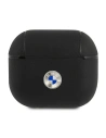 Etui BMW BMA3SSLBK Apple AirPods 3 kryt černý/black pravá kůže stříbrné logo
