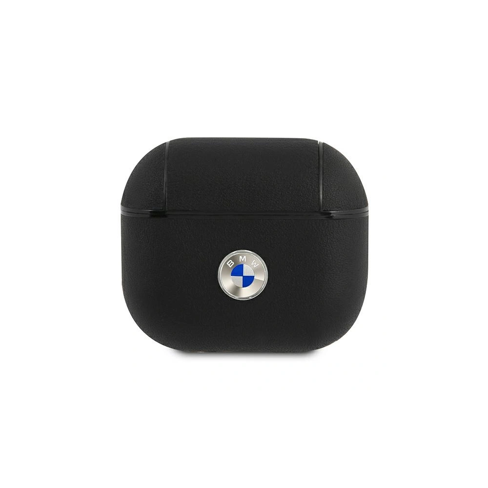 Hurtownia GSM - Etui BMW BMA3SSLBK Apple AirPods 3 kryt černý/black pravá kůže stříbrné logo - BMW264BLK - {ean13} - Hurt