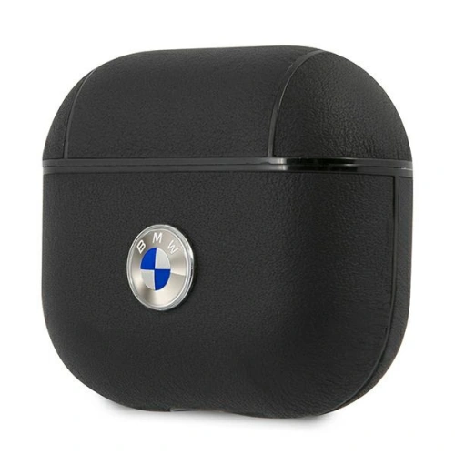 Etui BMW BMA3SSLBK Apple AirPods 3 cover czarny/black Geniune Leather Silver Logo