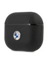 Hurtownia GSM - Etui BMW BMA3SSLBK Apple AirPods 3 kryt černý/black pravá kůže stříbrné logo - BMW264BLK - {ean13} - Hurt