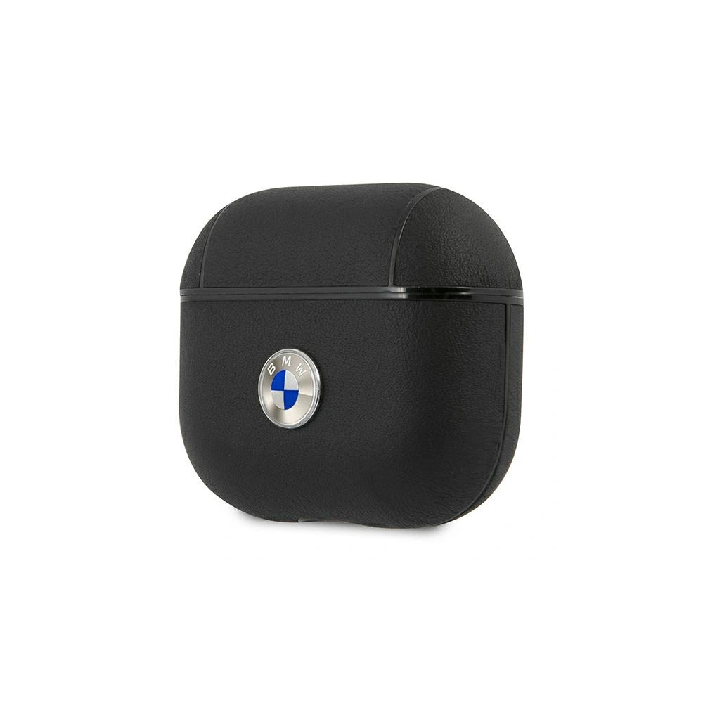 Hurtownia GSM - Etui BMW BMA3SSLBK Apple AirPods 3 kryt černý/black pravá kůže stříbrné logo - BMW264BLK - {ean13} - Hurt