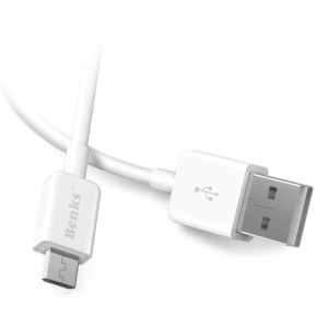 Hurtownia GSM - Kabel Benks USB-A - microUSB 1m White - BKS231WHT - {ean13} - Hurt