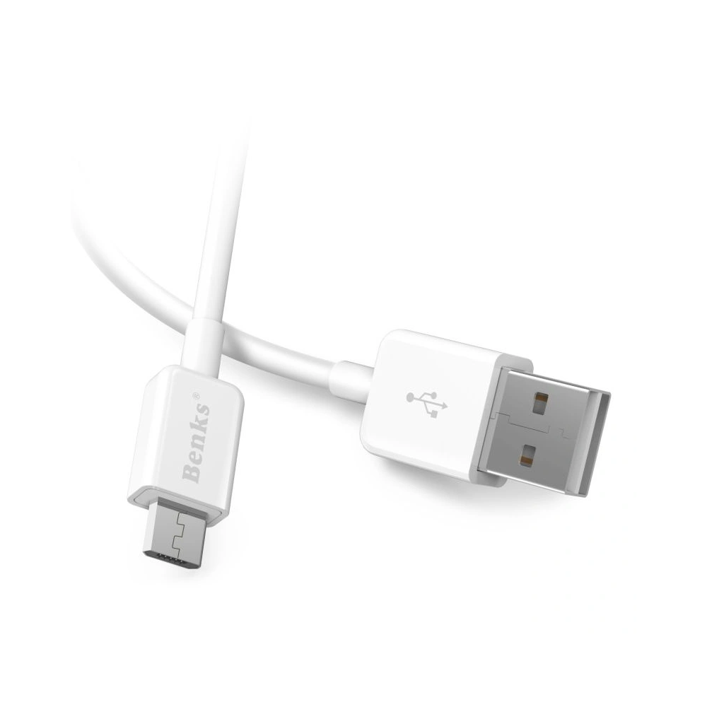 Hurtownia GSM - Kabel Benks USB-A - microUSB 1m Bílá - BKS231WHT - {ean13} - Hurt
