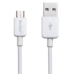 Hurtownia GSM - Kabel Benks USB-A - microUSB 1m White - BKS231WHT - {ean13} - Hurt