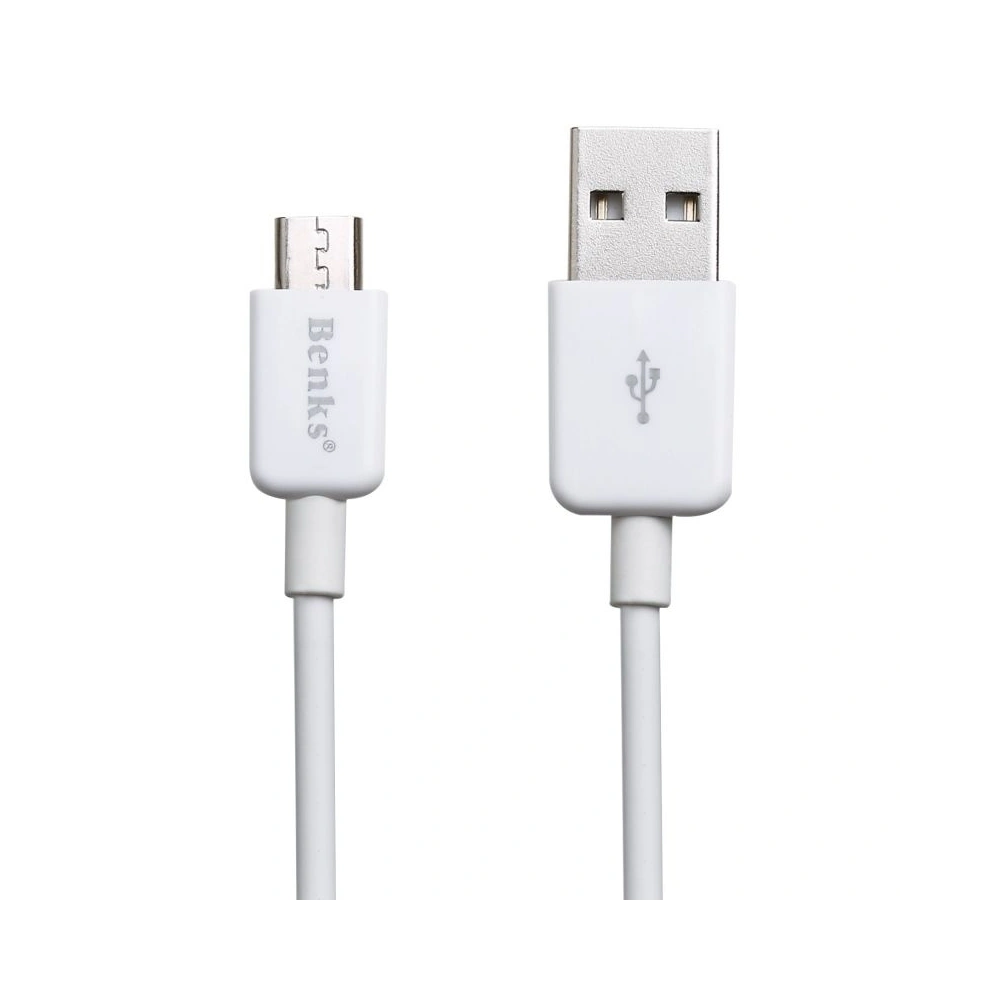 Hurtownia GSM - Kabel Benks USB-A - microUSB 1m Bílá - BKS231WHT - {ean13} - Hurt